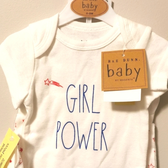 NWT Rae Dunn Girl Power 0-3M Set - Picture 2 of 4